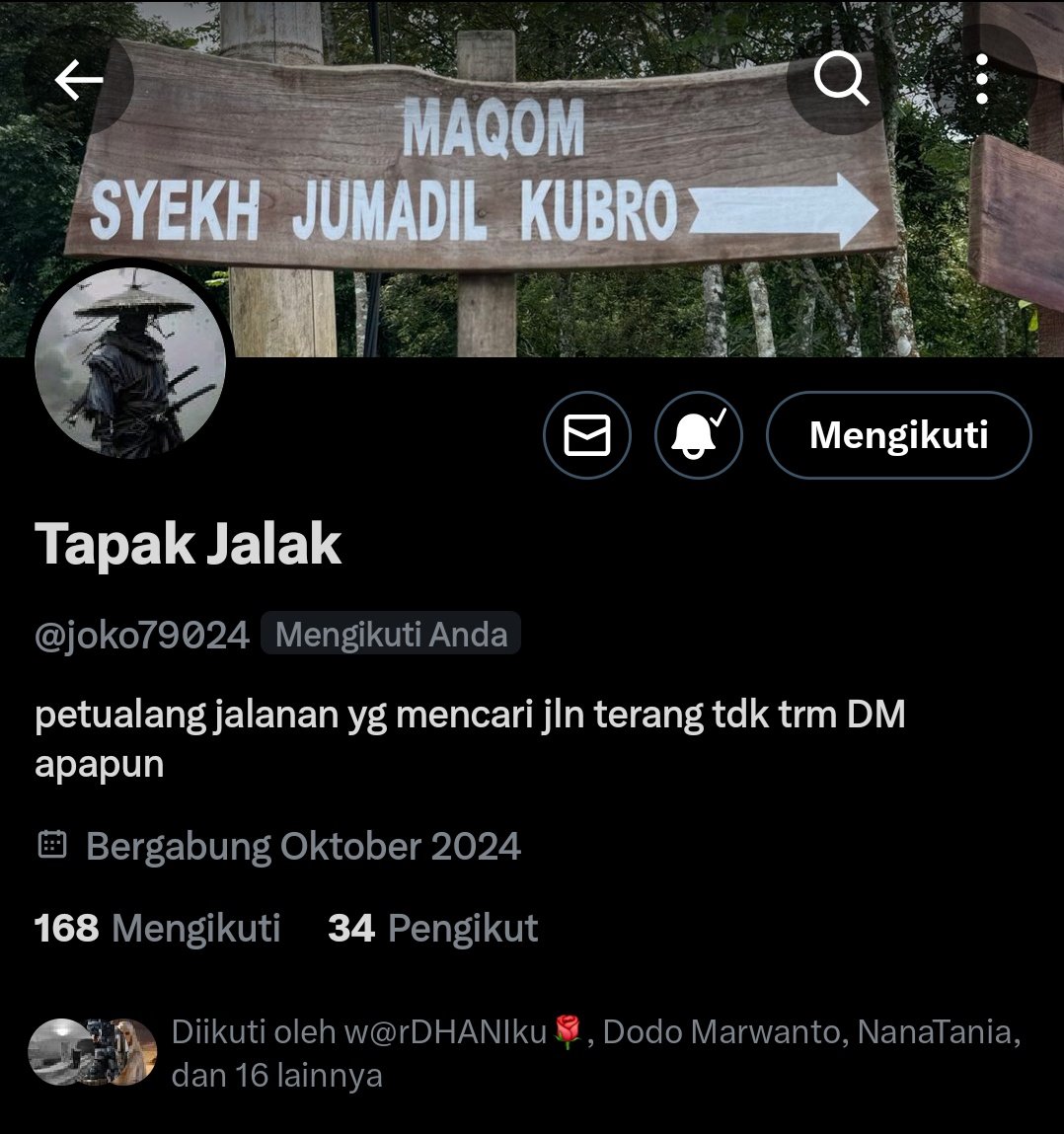 Manteman akun om mojo <a href="/mojopahit_8/">kang angon bebek</a> sdg terjewer sama mamang elon ..
Skrg om mojo pakai akun <a href="/joko79024/">Tapak Jalak</a> ini .. yg berkenan tlg di follow yaa

dan tlg juga di tag trus akun om <a href="/mojopahit_8/">kang angon bebek</a> ini biar bangun dari tidurnya 😅

Terima kasih para sedulur semuanya 🫡