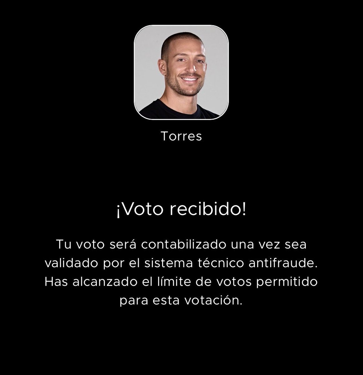 PaulaVirtualFQ's tweet photo. Los carlistas vamos a por Torres, sube tu voto salir Torres al #100TorresAlFuego #ConexionHondurasAllStars7 https://t.co/RbyJLp5yLF