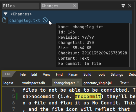 nafonsopt's tweet image. Ark VCS 0.13 Is out! Among other things, it brings a cool feature that allows marking files to not be allowed to be committed simply by writing #nocommit inside the file.
If a file is binary, you can also right-click and Set No Commit
#gamedev #IndieGameDev #SoftwareDevelopment