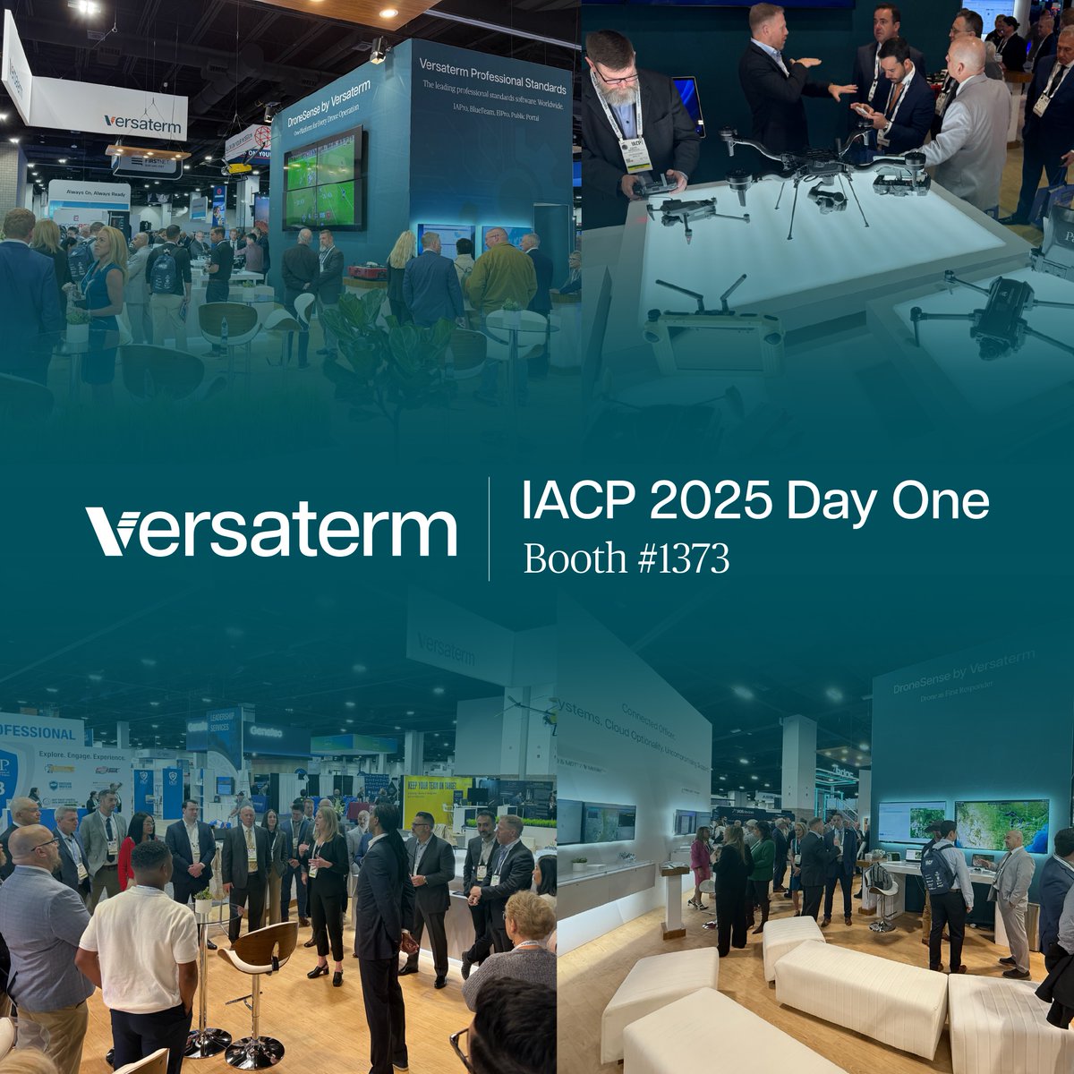 VersatermInc's tweet photo. We’re live at #IACP2025 in Denver! Stop by Booth 1373 to meet the Versaterm team and learn how our platform is making a difference by combining trusted solutions with responsible #innovation. We hope to see you soon! #police #lawenforcement #publicsafety https://t.co/3IDFa0R428