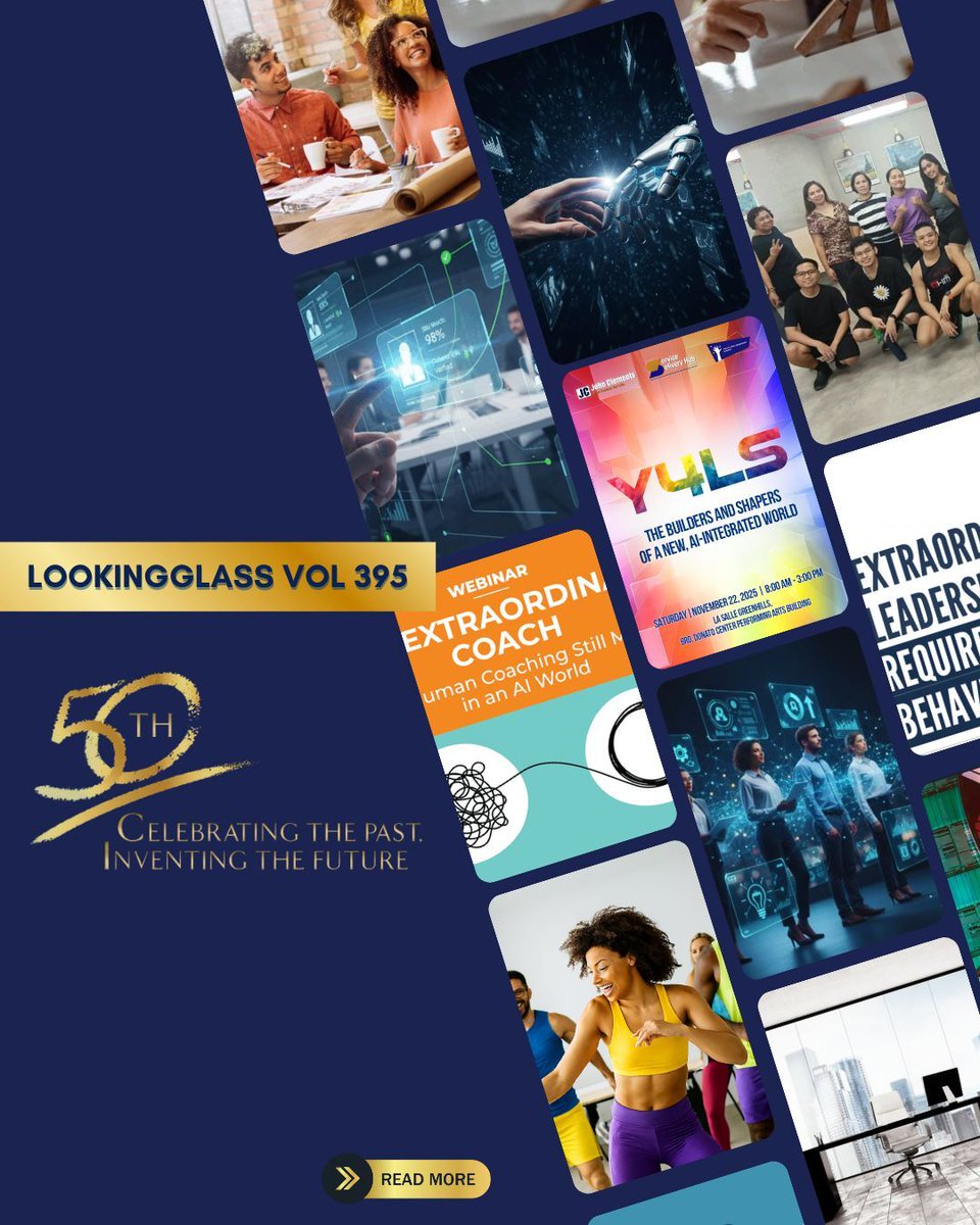 johnclementsph's tweet image. From AI breakthroughs to Diwali sparkle—The Lookingglass Volume 395 is packed with stories that inspire, connect, and lead.

📩 Read the full issue: na2.hubs.ly/H01FpjD0

#LeadershipInAction #AIForImpact #FutureOfWork #WellnessAtWork #YouthLeadershipSummit