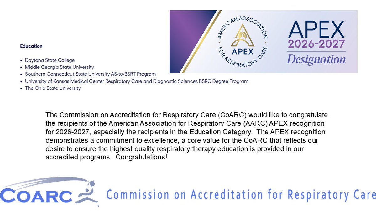 Commission on Accreditation for Respiratory Care tweet media