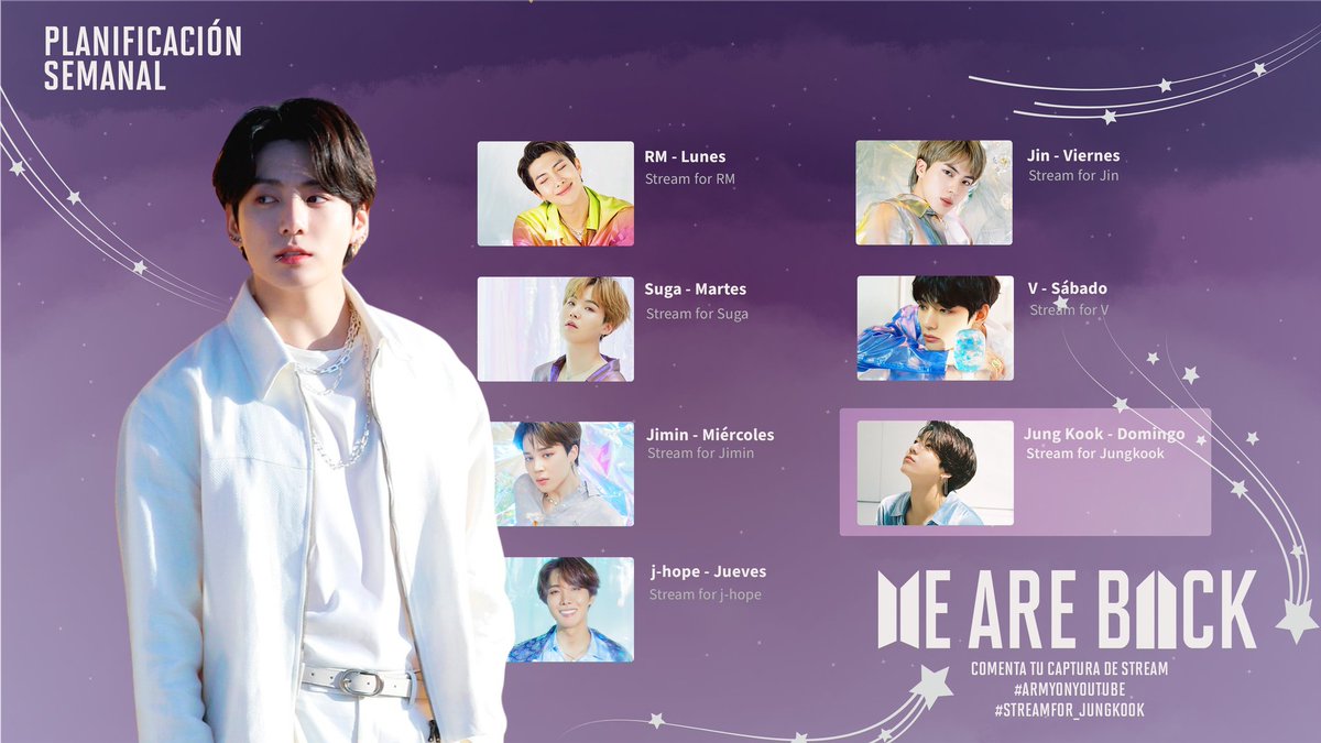 styxletters's tweet image. — TEAM YOUTUBE

Hoy es domingo de #JUNGKOOK. Recuerden reproducir sus trabajos y disfrutar de su música.

No se olviden de dejar su captura de stream en los comentarios junto a los hashtags.

#ARMYonYoutube #StreamFor_JUNGKOOK