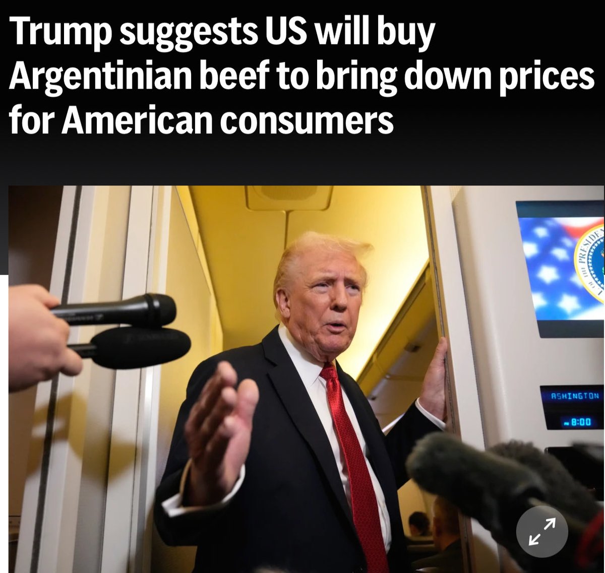 beefinitiative's tweet image. 🚨 Buying Argentina beef to “lower prices” is a band-aid that buries the American rancher.

Family farmers are finally clawing back to breakeven after years of losses.

Don’t let the White House hand corporate packers another win!

Support MCOOL &amp;amp; the PRIME Act! @RepThomasMassie