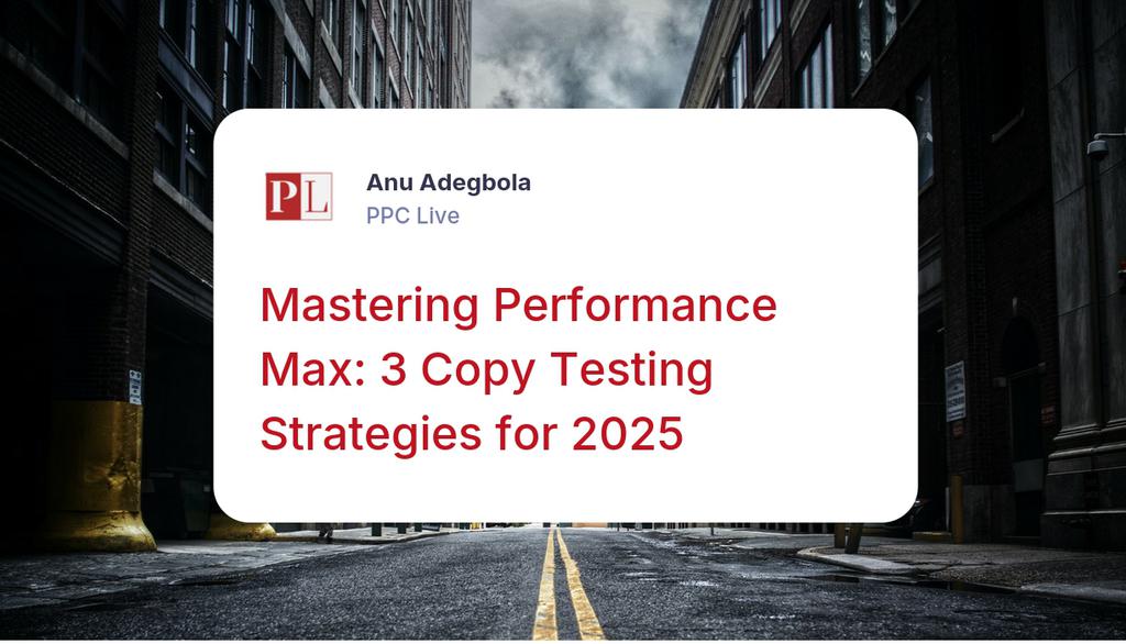 ppcliveuk's tweet image. If you want more control, consider testing the same headlines and descriptions in Google Search Ads first, where reporting is more granular and testing is easier to control.

Read more 👉 lttr.ai/AkBY6

#PPCChat #AdCopyPerformance #PerformanceMax