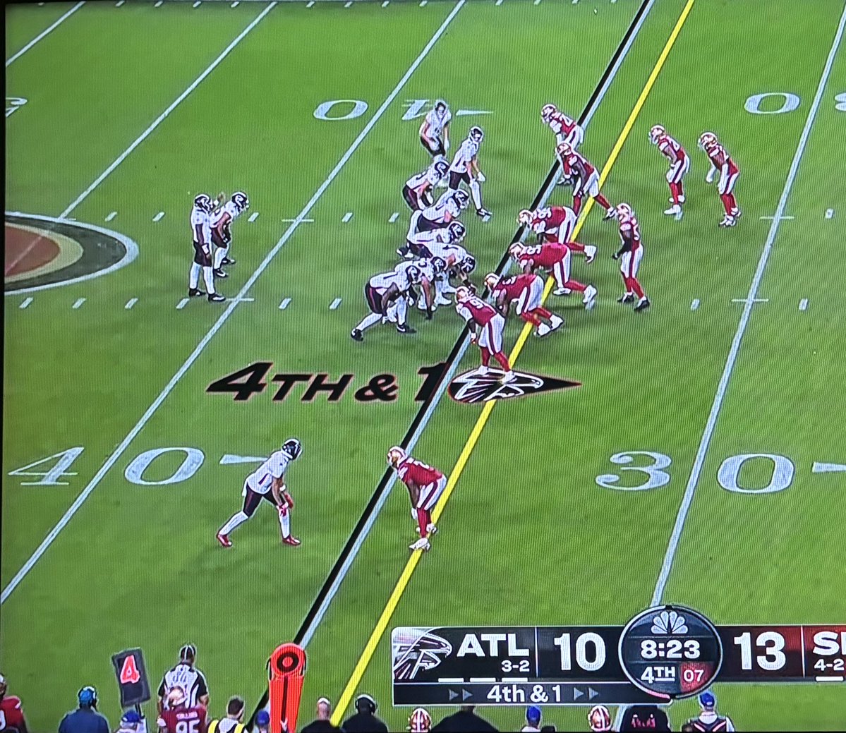 4th and 1 and you line up in shotgun with Bijan Robinson on the sidelines