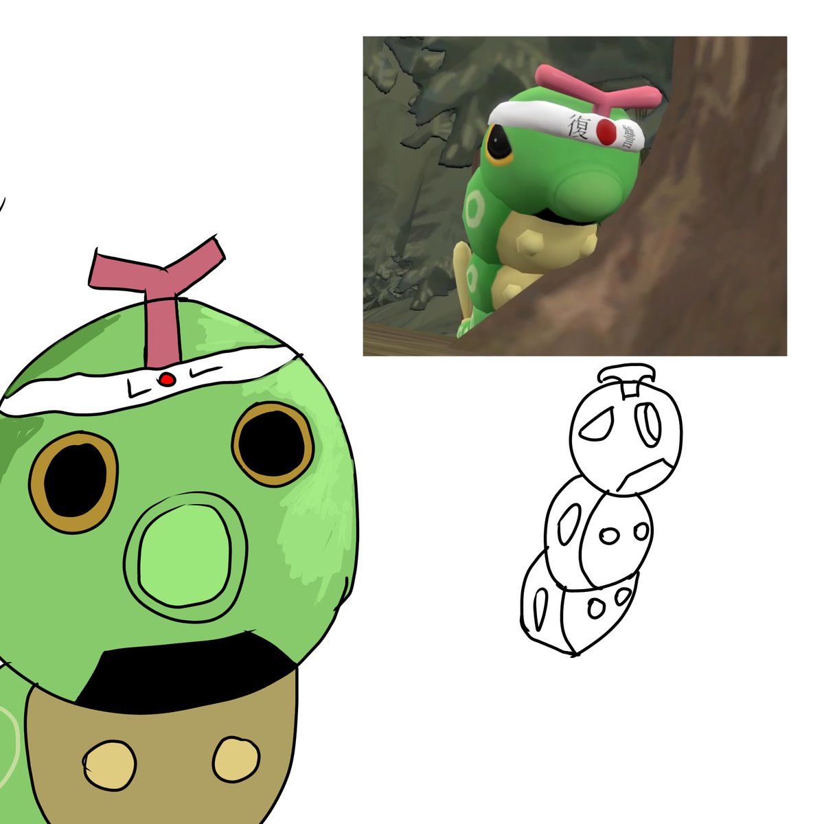 LeaderCaterpie's tweet photo. I tried drawing a few months back but gave up. So I'm trying again, here's my progress on the first day! https://t.co/9aVYzHU6Zw