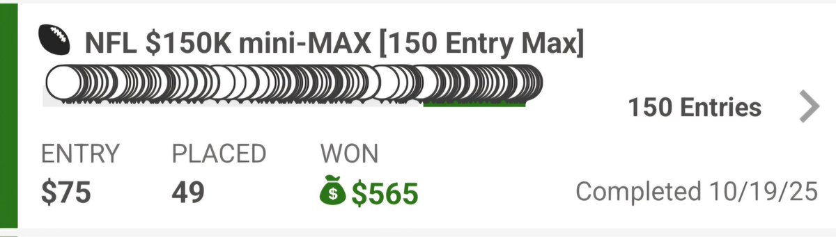 Small time gambler (@4deep_natureboy) on Twitter photo <a href="/Loughy_D/">Dave Loughran</a> <a href="/gehrenbergdfs/">Greg Ehrenberg</a> <a href="/Stokastic_Com/">Stokastic</a> <a href="/JoshEngleman/">Josh Engleman</a>
First week with you guys. Sims killed it for me. Appreciate the shows you guys do throughout the week. <a href="/Loughy_D/">Dave Loughran</a> <a href="/gehrenbergdfs/">Greg Ehrenberg</a> <a href="/Stokastic_Com/">Stokastic</a> <a href="/JoshEngleman/">Josh Engleman</a>
First week with you guys. Sims killed it for me. Appreciate the shows you guys do throughout the week.