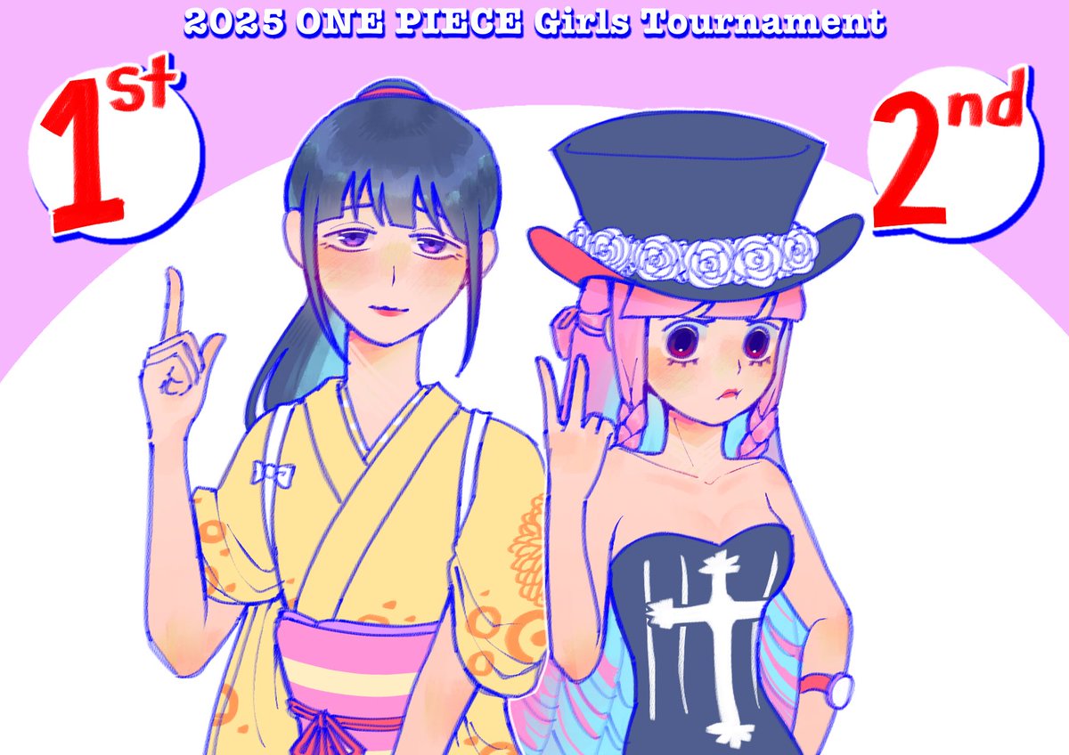 The #ONEPIECE girls tournement this year was very interesting, seeing the poll be 50/50 for hours made my heart pound! I was rooting for Kiku, seeing the hate she was getting strengthened my desire for her to win! All One Piece girls are amazing, lets celebrate ❤️