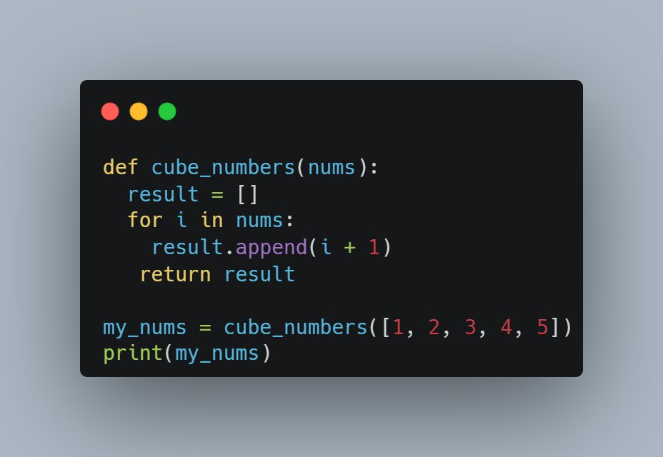 SamsonTheCoder's tweet image. when the code below is converted to a generator , the result is a memory efficient code that has lots of advantages
#100DaysOfCode #Python