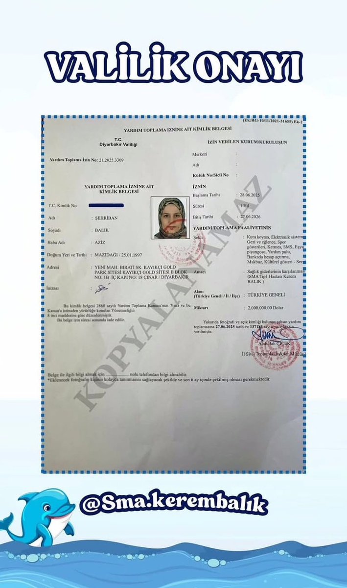 Smakerembalik's tweet image. 🐟VALİLİK ONAYLI BAĞIŞ HESAPLARIMIZ🐟

🇹🇷TRY: TR12 0001 0009 0693 0655 8350 02

💵USD: TR820001000906930655835003

💶EUR: TR550001000906930655835004

SMS BAĞIŞ BİLGİSİ⬇️
KEREM YAZ 6523’e GÖNDER 💌

Alıcı:Şehriban balık 
📌FALİYET NO: 21.2025.3309

taplink.cc/smakerembalik?…