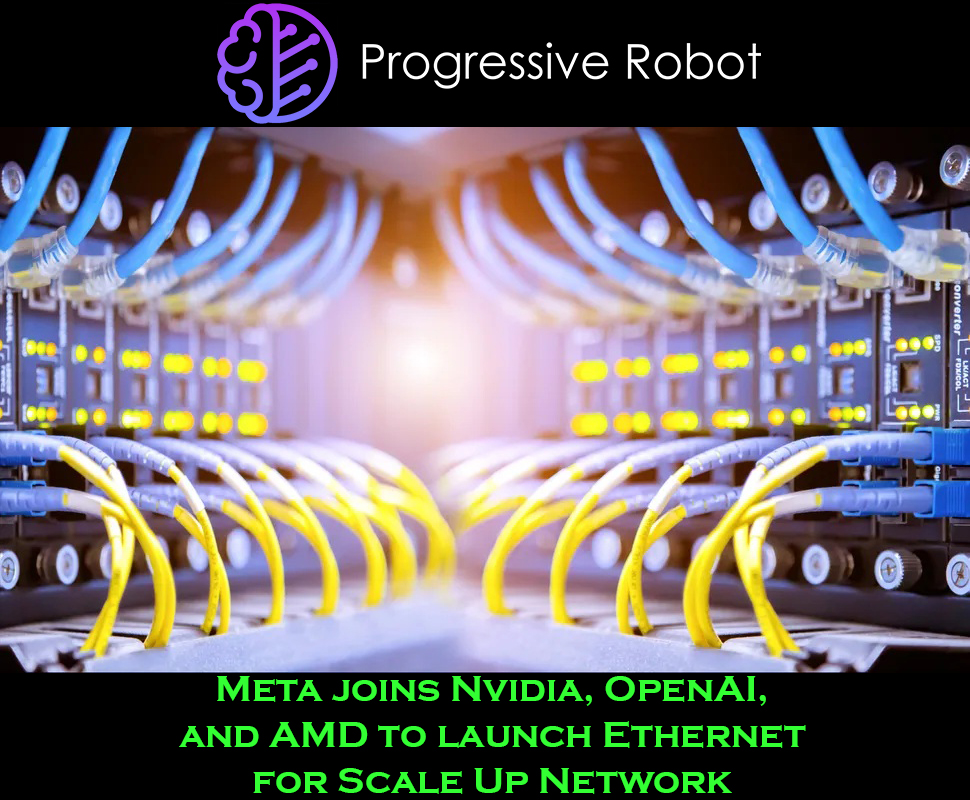 ProgresiveRobot's tweet image. 🌐 Big move in AI networking!
Meta, Nvidia, OpenAI, and AMD join forces under the Open Compute Project to launch Ethernet for Scale-Up Networking (ESUN) — an open alternative to InfiniBand.
The AI network stack just got a lot more interesting.
#ESUN #Ethernet #AIInfrastructure