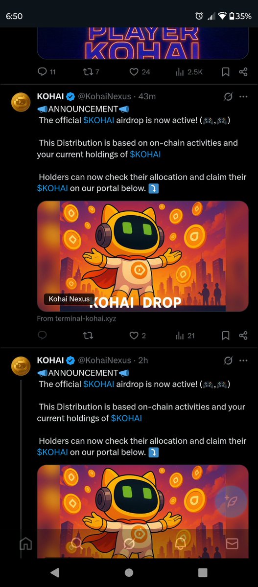 JosueJo99059's tweet image. #kohai is a jup studio launched / friend of the coo , and now post harmful sites that steal your funds if connected