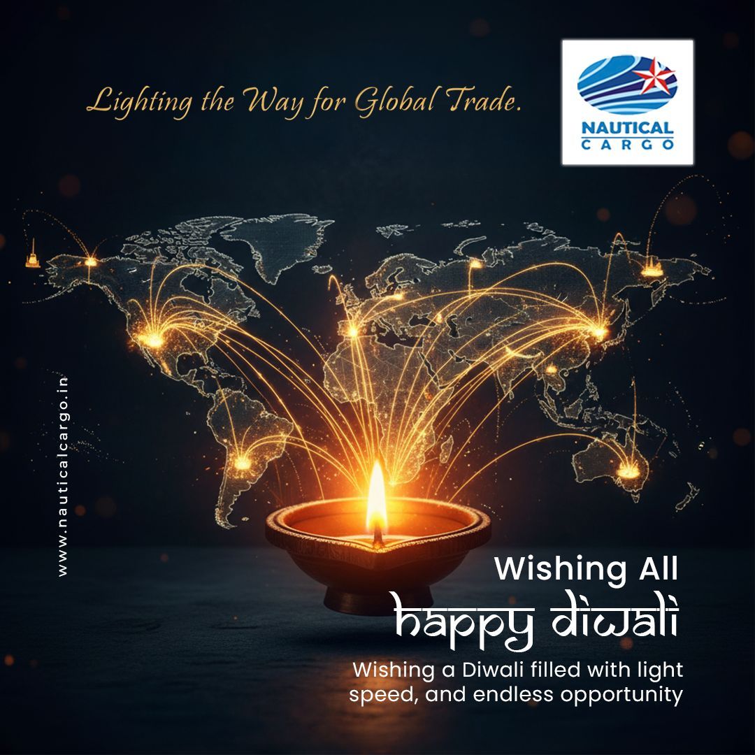 Wishing a Diwali filled with light speed and endless opportunity.

A very Happy Diwali to all
.
.
.
#HappyDiwali #FestivalOfLights #Diwali2025 #Deepavali #Prosperity #nauticalcargo #Kerala