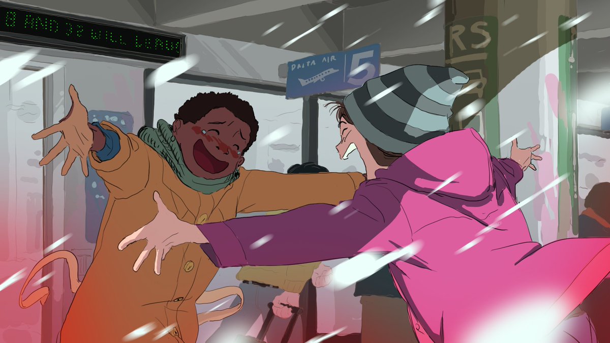 binsolee's tweet image. Reunions at the airport in the winter always feel warmer 🫂