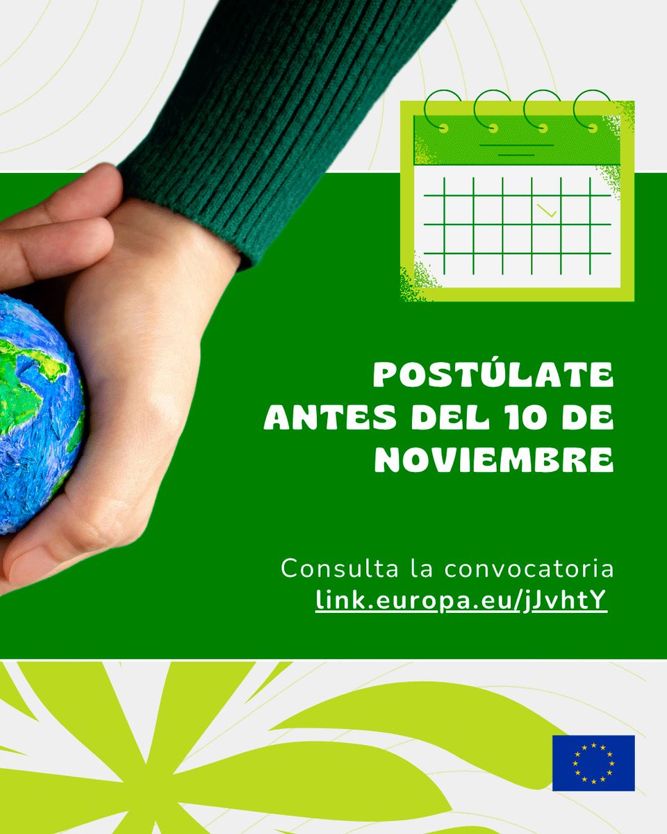 UEenMexico's tweet image. 📣 ¿Quieres ser parte de la red de #JóvenesEmbajadoresUEMX?

¡Postúlate y sé parte del cambio!

Consulta nuestra convocatoria: 
📲 link.europa.eu/jJvhtY

🗓️ ¡Tienes hasta el 10 de noviembre!

#ForOurPlanet #GreenTransition #EUForeignPolicy