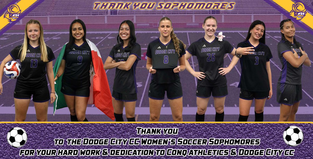 ⚽️Women's Soccer | #GoConqs

Thank you to our sophomores for their hard work &amp; dedication to Conq soccer &amp; Dodge City CC #BurnTheBoats