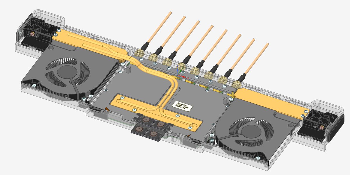QVHenkel's tweet image. I had to combine the PA and AFE in the Framework laptop SDR. The split approach took too much space away from the filter banks. Although less modular, the new implementation allows for 4x RX and 4x TX, and is a much cleaner mechanical integration. I also switched to skived…