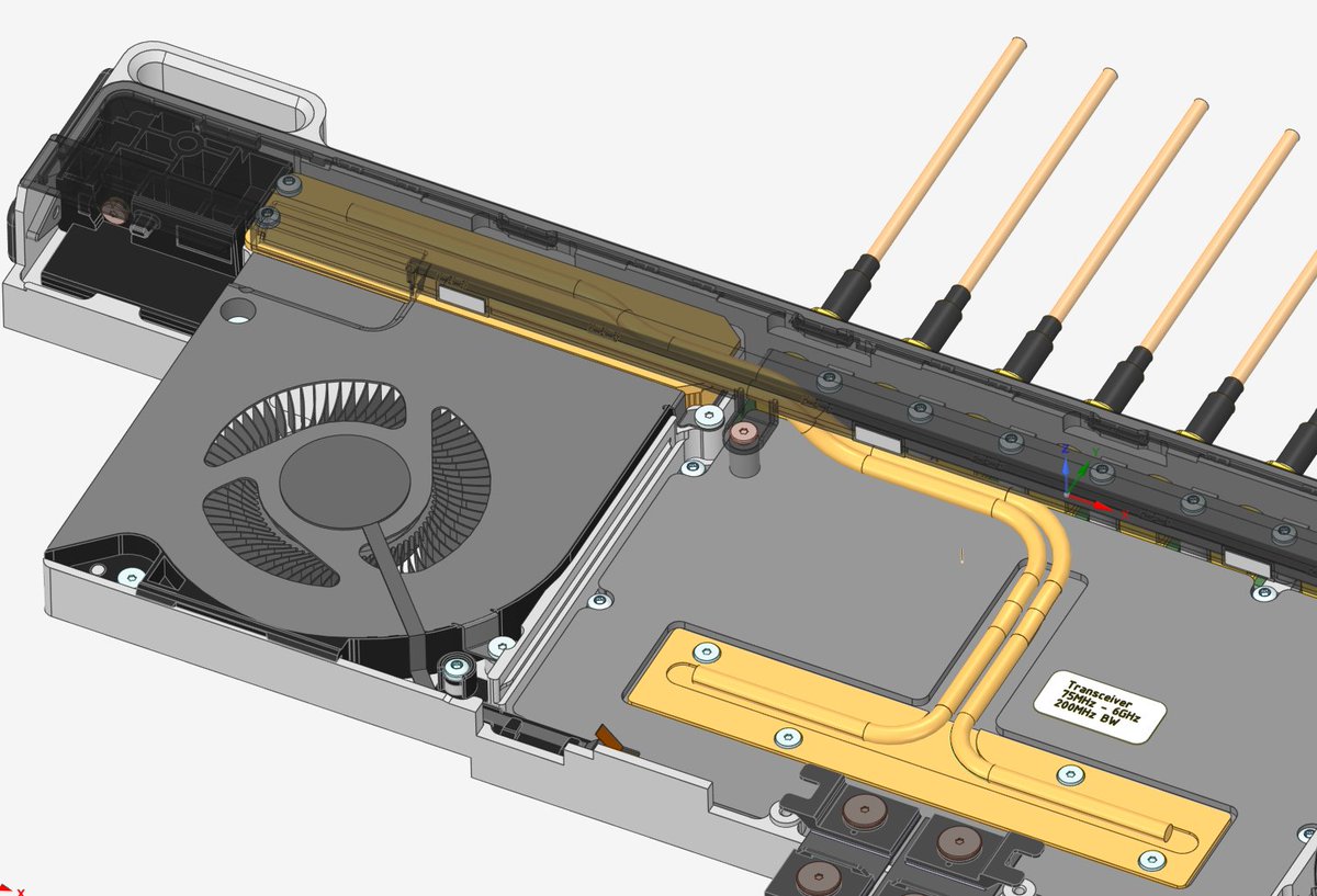 QVHenkel's tweet image. I had to combine the PA and AFE in the Framework laptop SDR. The split approach took too much space away from the filter banks. Although less modular, the new implementation allows for 4x RX and 4x TX, and is a much cleaner mechanical integration. I also switched to skived…