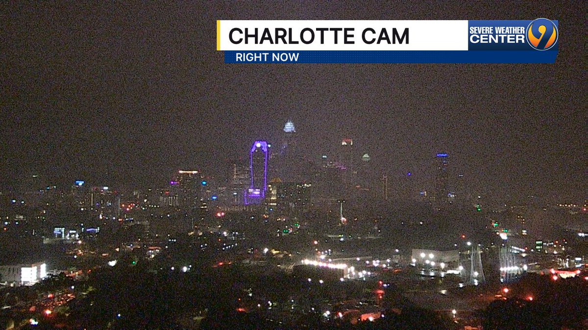 The rain is coming down sideways in Uptown Charlotte thanks to the strong winds with this front. Check out the view from our Towercam!