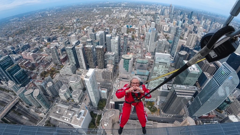 Happy 75th Birthday to my Aunt Donna who thought it’s time to walk suspended around the top of the CN Tower.