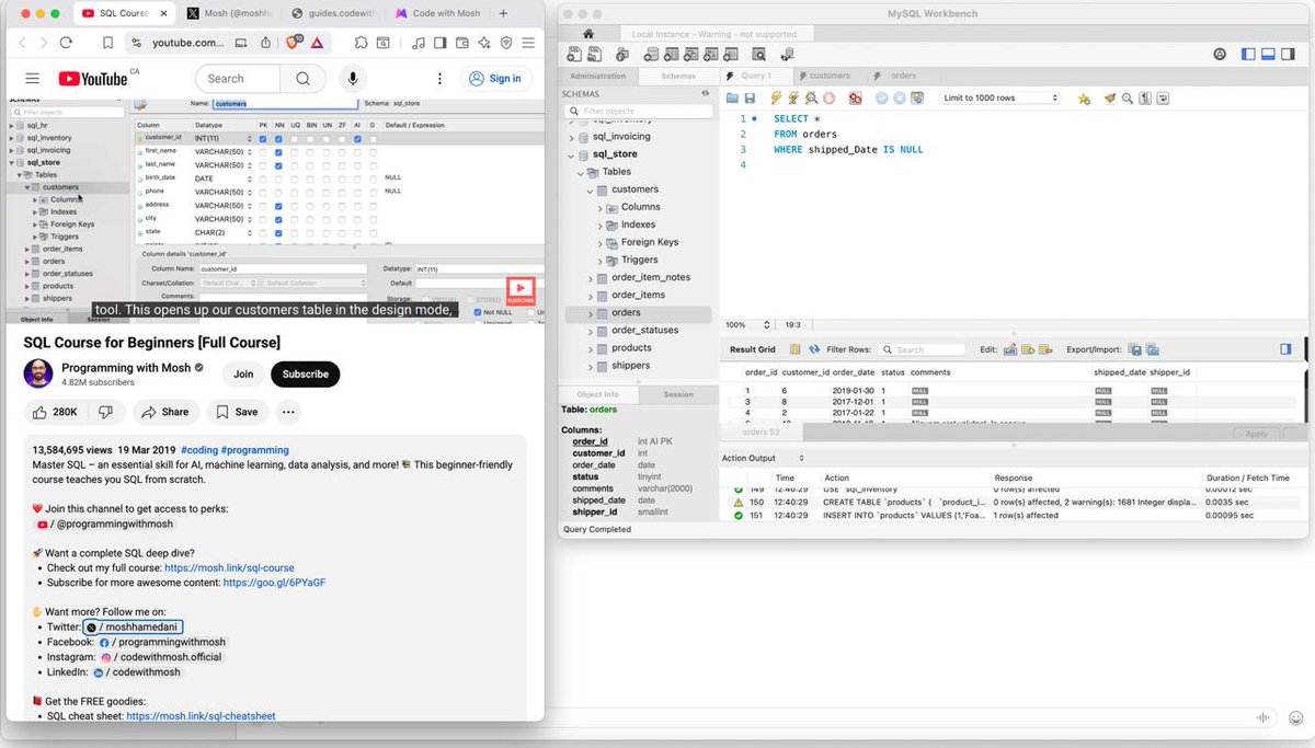 Sas_0x's tweet image. Started my Data Analysis Journey today
Oct 19. How fast can i learn and be good at analyzing data?
Lets see
Currently on my SQL Journey with @moshhamedani