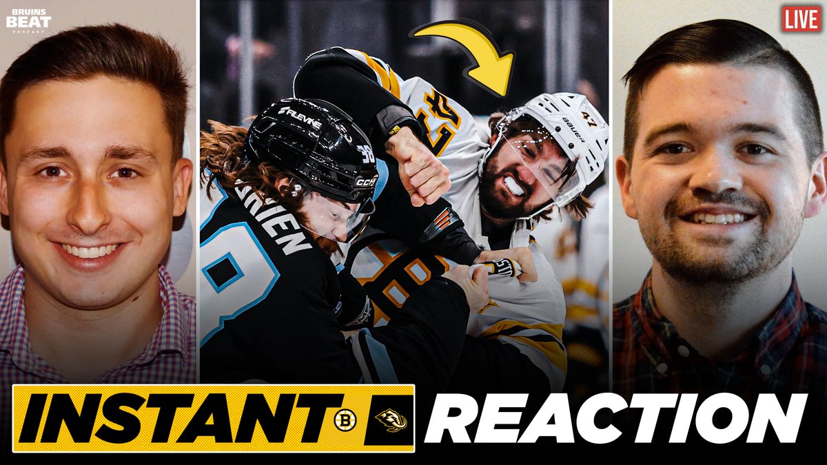 🚨LIVE BRUINS BEAT AFTER THE GAME!

Join <a href="/EvanMarinofsky/">Evan Marinofsky</a> &amp; <a href="/ConorRyan_93/">Conor Ryan</a> immediately  after Bruins-Mammoth on <a href="/BruinsCLNS/">Boston Bruins on CLNS</a>: youtube.com/live/L6cW_Xz_T…