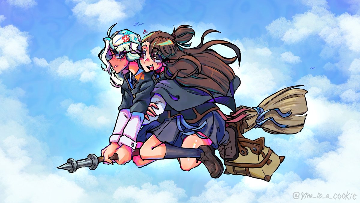 Serenityanimat1's tweet image. More Diakko fanart 🫡 #DiAkko #littlewitchacademia