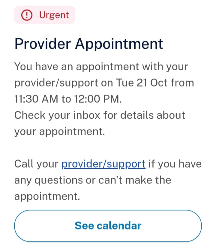 JenHogben's tweet image. Everyone on Jobseeker with a DES is exempt from #MutualObligations until early January. I told my provider I am exempt and they agreed. Here are the messages in my Workforce Australia inbox, including the usual threats. @AmandaRishworth