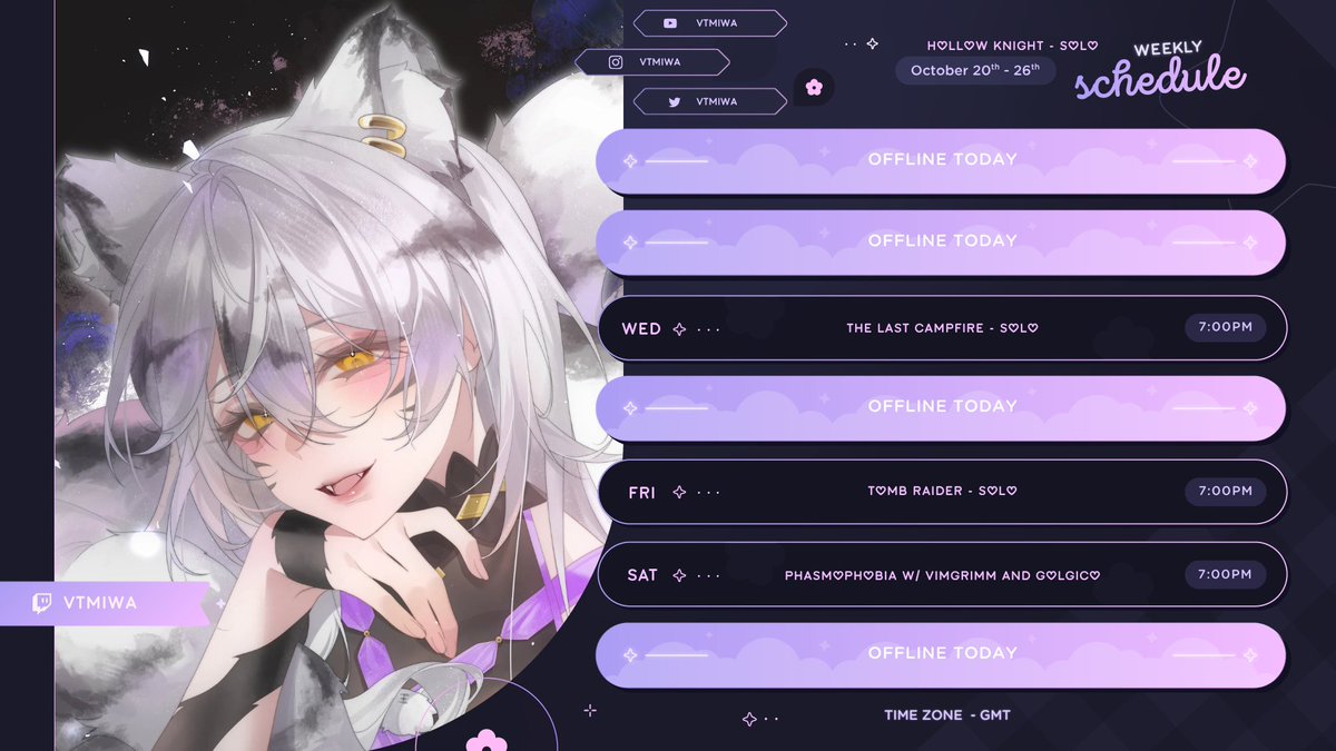 Stream Schedule This Week! ♡