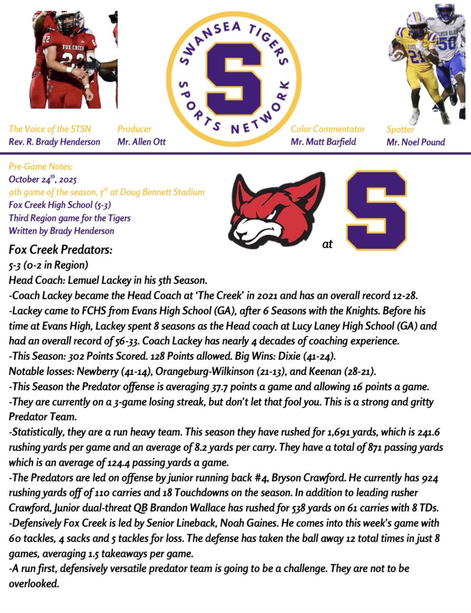 Swansea Tiger Sports Network tweet media