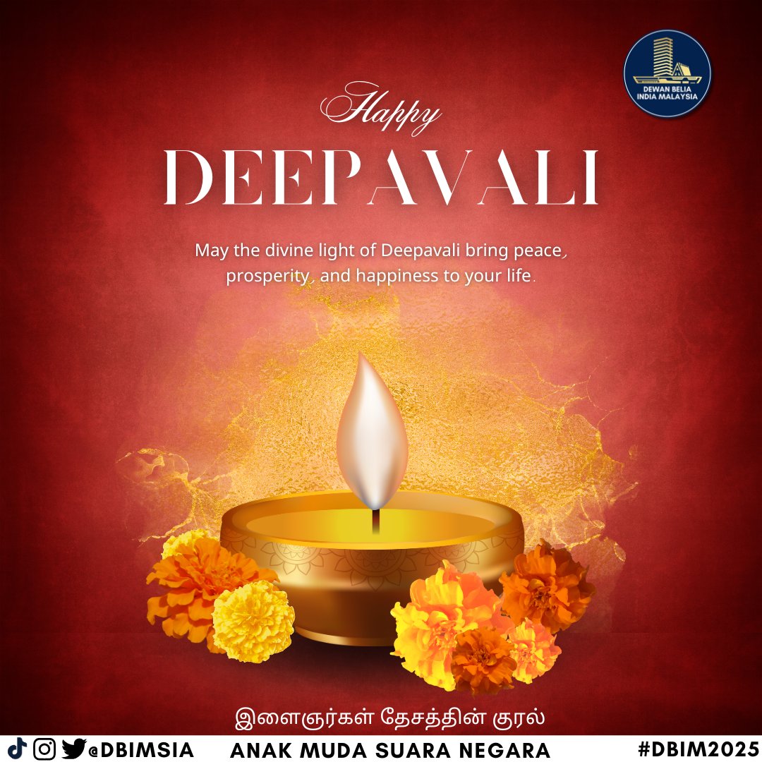As we celebrate the victory of light over darkness, let’s continue to brighten our nation with unity, hope, and strength. 💫

DBIM wishes you a radiant and meaningful Deepavali!

#Deepavali2025