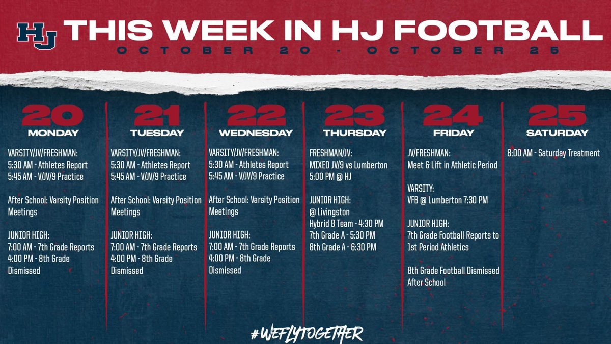 Lumberton Week at a Glance
#WeFlyTogether🦅