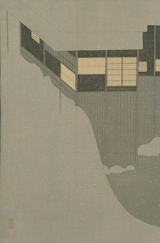 bijutsufan's tweet image. 小村雪岱『雪の朝』大正13年(1924年)頃 埼玉県立近代美術館

あべのハルカス美術館（大阪府）にて「密やかな美 小村雪岱のすべて」が開催されます。
2025年12月27日（土）～2026年3月1日（日）