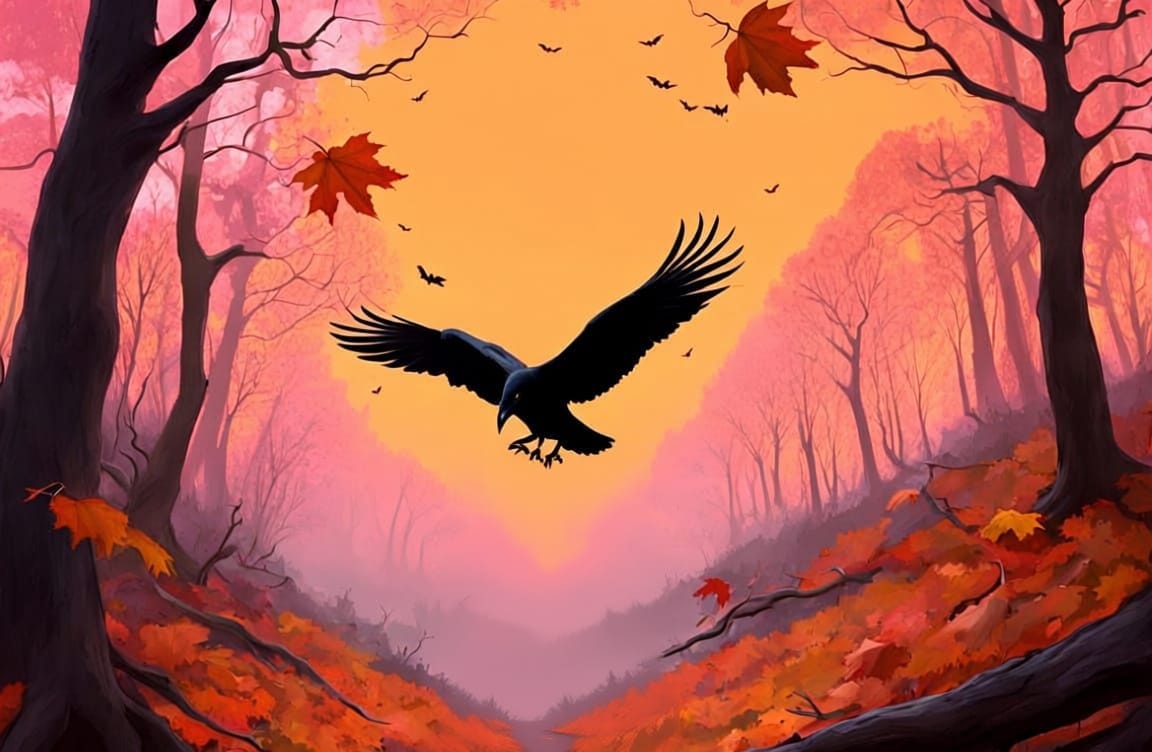 VintageVibesArt's tweet image. Pink Autumn Woods

#autumn #woods #forest #raven #bird #animalart #trees #branches #leaves #fall #digitalart #digitalartists #VintageVibesArt #landscape #nature