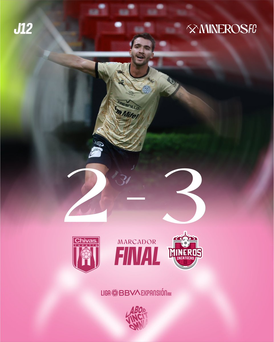 ⛏️ ¡Qué manera de luchar! 

𝓔𝓵 𝓶𝓲𝓷𝓮𝓻𝓸 se trae la victoria desde Jalisco con puro #ADNMinero 🇱🇻👊🏼

Gracias, afición, por estar siempre ahí. ¡Vamos Mineros! 🙌🔥