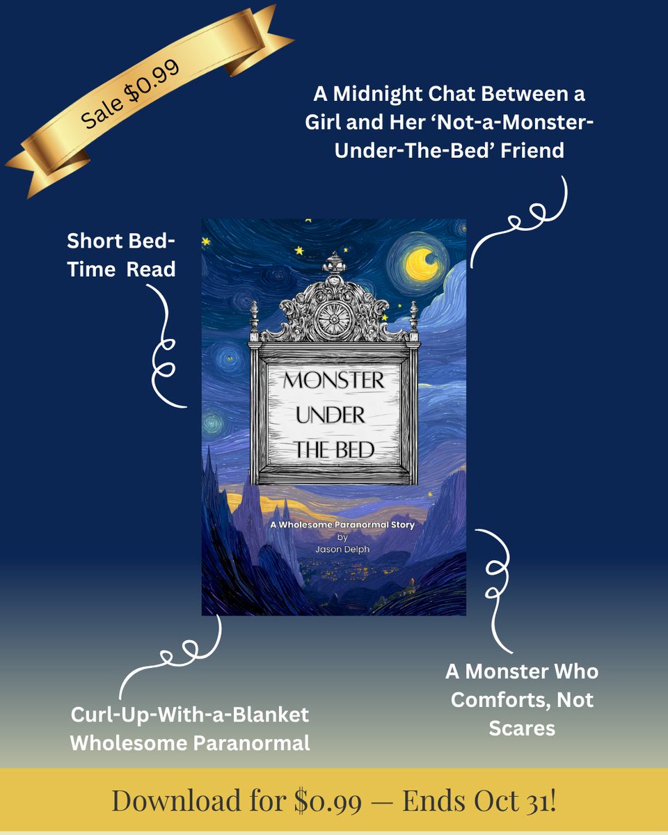 jason_delph's tweet image. Discover Monster Under the Bed: a gentle paranormal friendship story that’ll leave your heart glowing.
Now $0.99 through Halloween!

rfr.bz/t2de619

#CozyFantasy #WholesomeParanormal #ShortRead #FantasyReads #MonsterUnderTheBed #CozySpooky #HelloDearReader