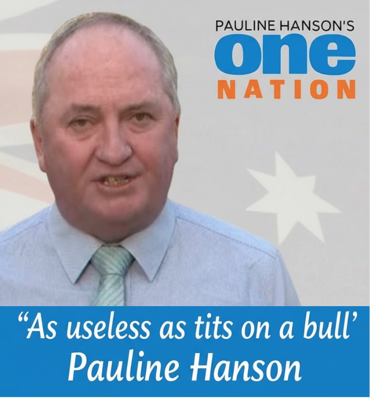 Hey <a href="/PaulineHansonOz/">Pauline Hanson 🇦🇺</a> and <a href="/Barnaby_Joyce/">Barnaby Joyce</a>  I’ve even helped with the corflute. You’re welcome.