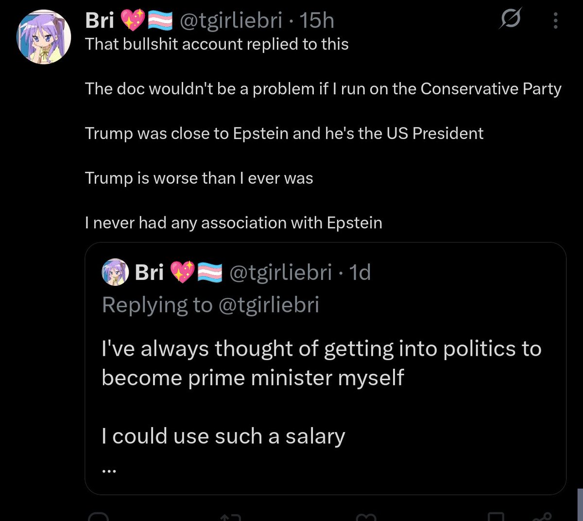 thebribabee's tweet photo. Running for a party that hates LGBTQ people

But I do agree you would fit right in with them, considering none of them have a brain https://t.co/1yL3AK1QlL