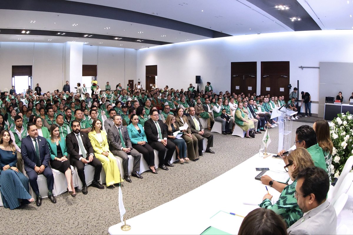 Este día realizamos la #AsambleaVerde2025 en la que se renovaron nuestros órganos directivos. Muchas gracias por el respaldo de todas y todos los militantes de #Puebla por su participación y por su confianza. ¡Vamos por más! 💚