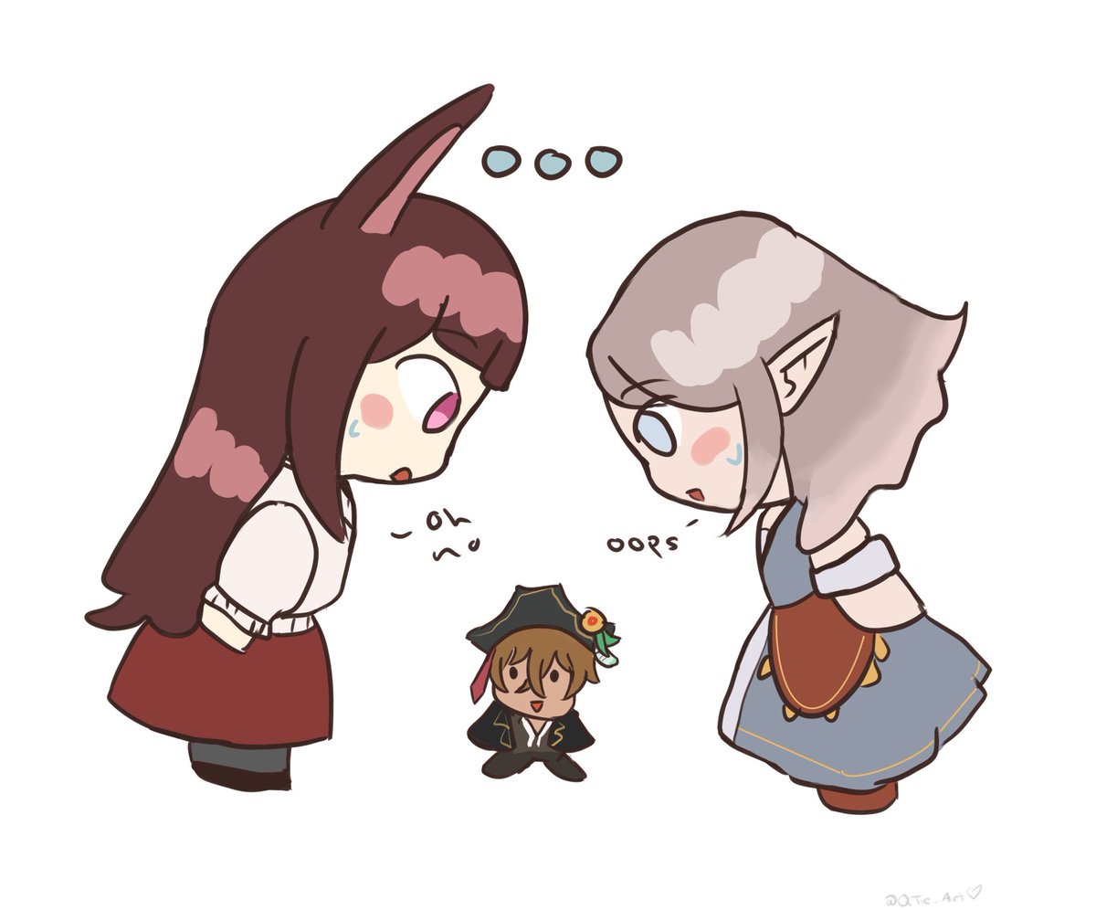 QTie_Art's tweet photo. Oops! Naih and I (mostly me) turned cap into his pape! Itโs not too noticeableโฆ right? ๐
Prompt of our chibi sona scrunglies together from @.naih_cy but I had to add in capt haha #pipsqueaks https://t.co/LcryvKb8RE