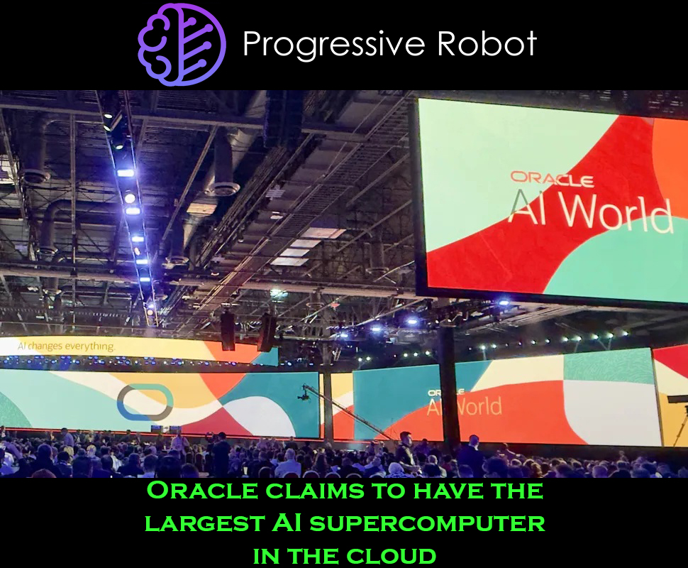 ProgresiveRobot's tweet image. 🚀 Oracle just claimed the largest AI supercomputer in the cloud.
The OCI Zettascale10 delivers 16 zettaFLOPS of peak performance using 800,000 NVIDIA GPUs — powering projects like OpenAI’s Stargate cluster in Texas.
Cloud computing just went zetta. ☁️⚡
#Oracle #Zettascale10
