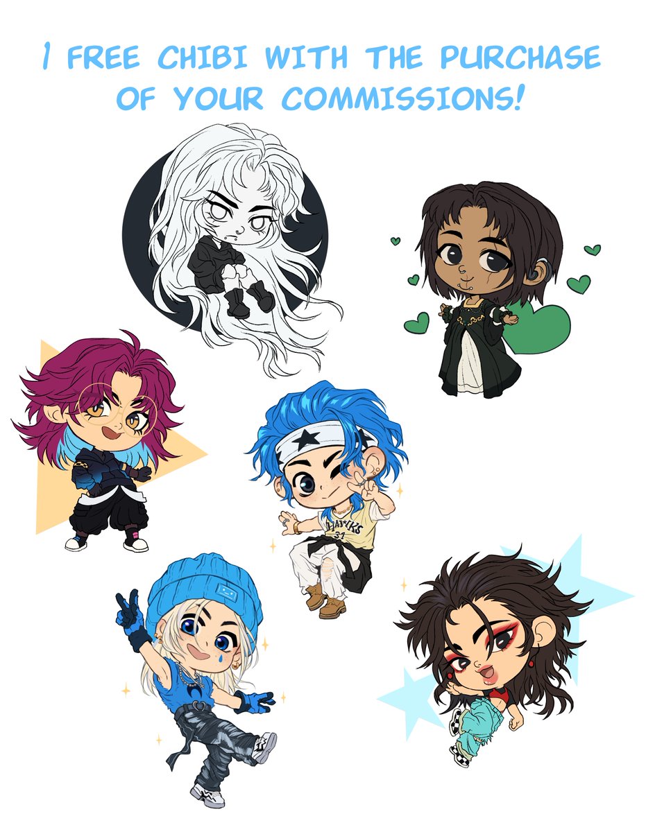 💙 COMMISSIONS OPEN! 💙I need to make adult payments and I'm unemployed. 

If you're interested, feel free to send me a DM! Commissions are discounted + have an extra gift 💌More info ⬇️