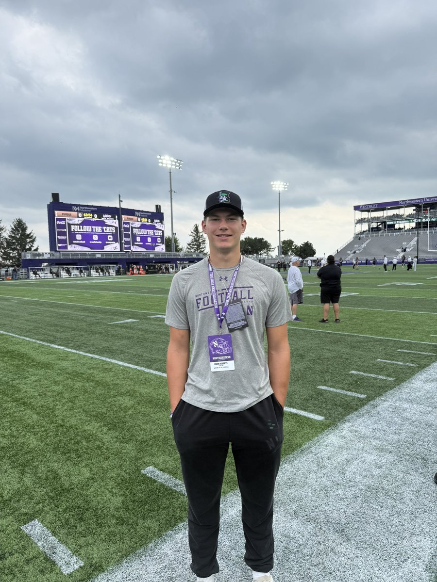 Thank you <a href="/NUFBFamily/">Northwestern Football</a> for the game day experience! I appreciate being able to come out and watch a great game. 
<a href="/Coach_Mulford/">Sam Mulford</a> <a href="/JeromeTgrey/">Jerome Grey</a> <a href="/PetersNUFB/">Zach Peters</a> <a href="/YorkDukesFB/">York Dukes Football</a> <a href="/CoachChris_Roll/">Coach Chris Roll</a> <a href="/EDGYTIM/">Timothy “EDGYTIM” OHalloran</a> <a href="/sixstarfootball/">Six Star Football | PLUS+</a> <a href="/PrepRedzoneIL/">Prep Redzone Illinois</a>