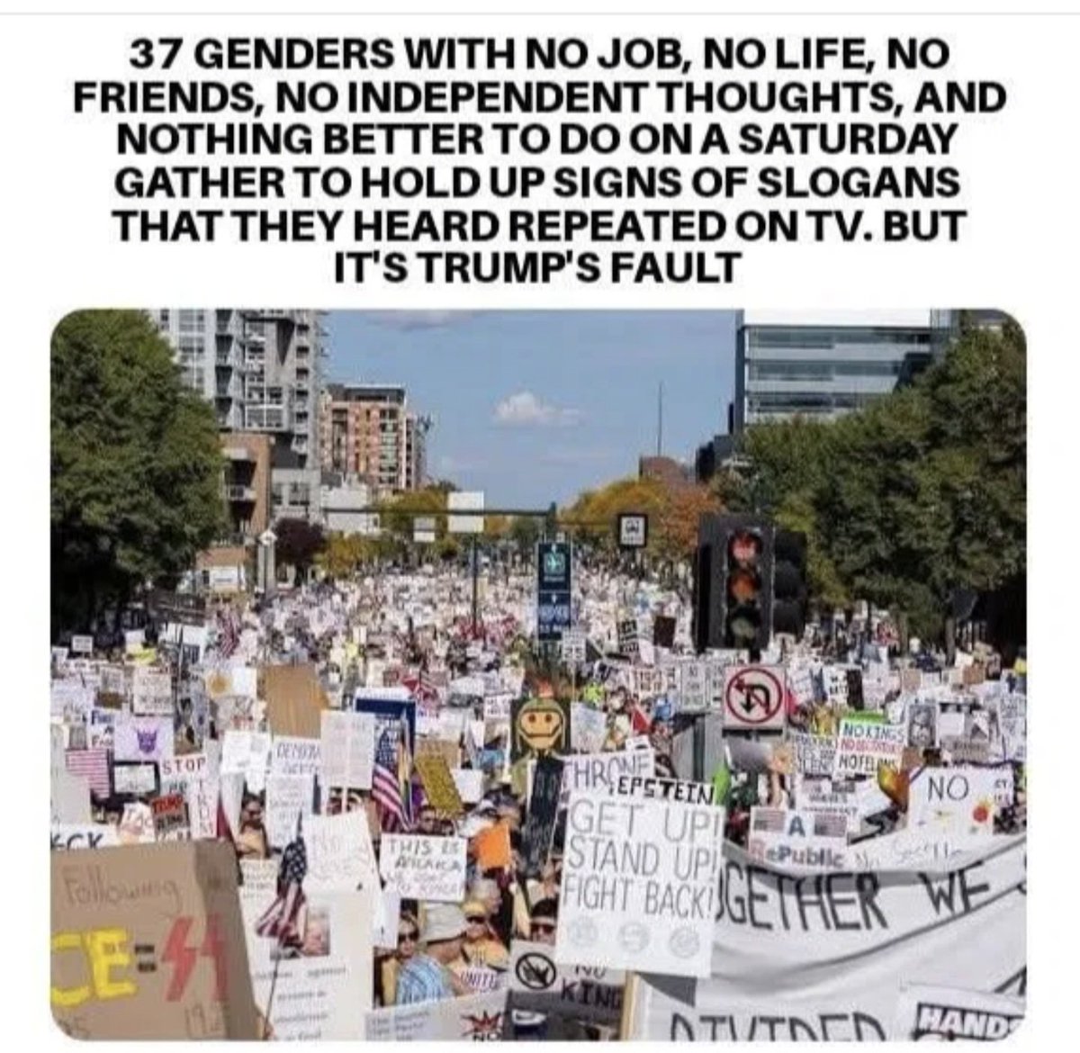 EL4USA's tweet image. It's sad really, if liberals weren't such losers they might have better things to do with their time besides protesting everyone & everything.