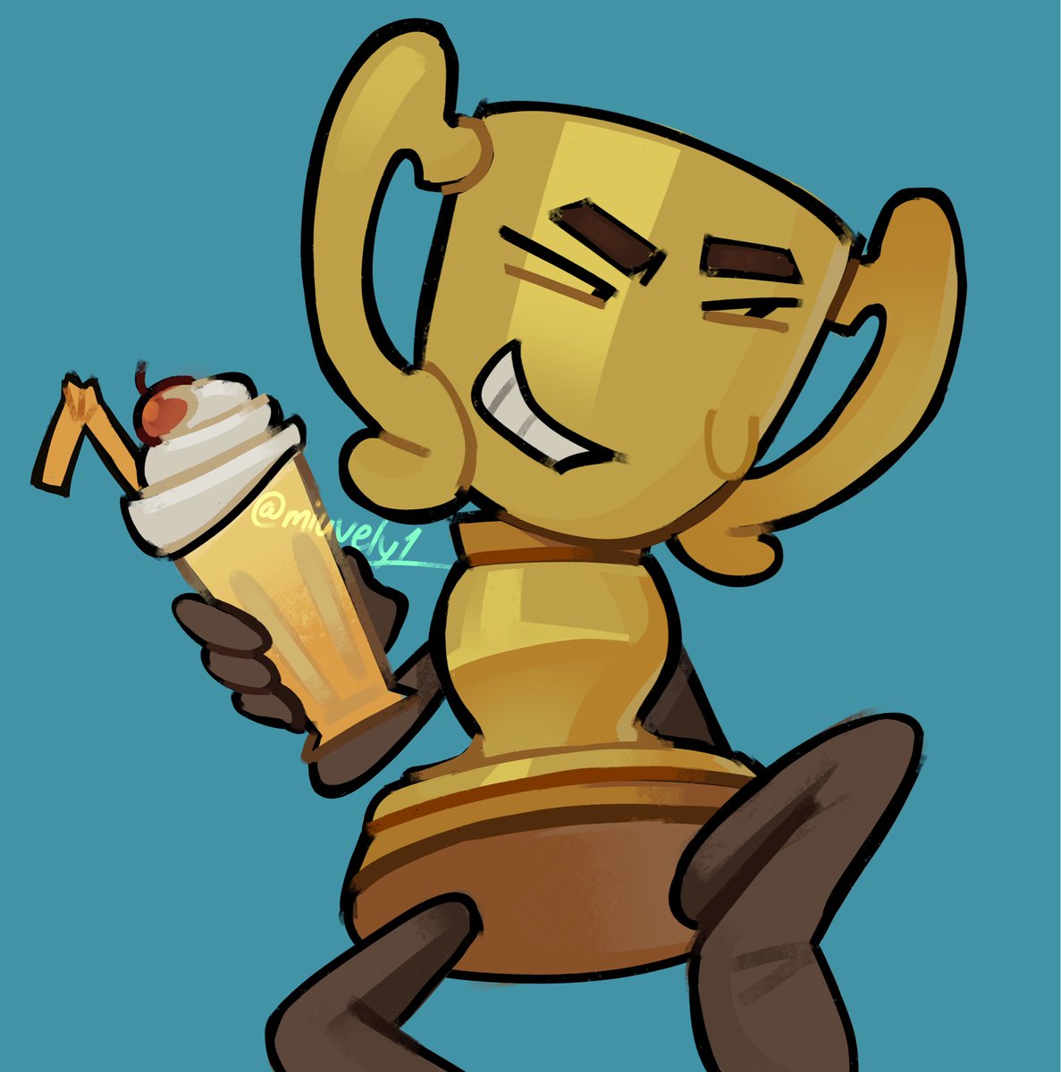 Miuvely1's tweet image. Here’s Trophy, ima use him for an animation #trophyii #inanimateinsanity #objectshowcommunity I haven’t posted in a while