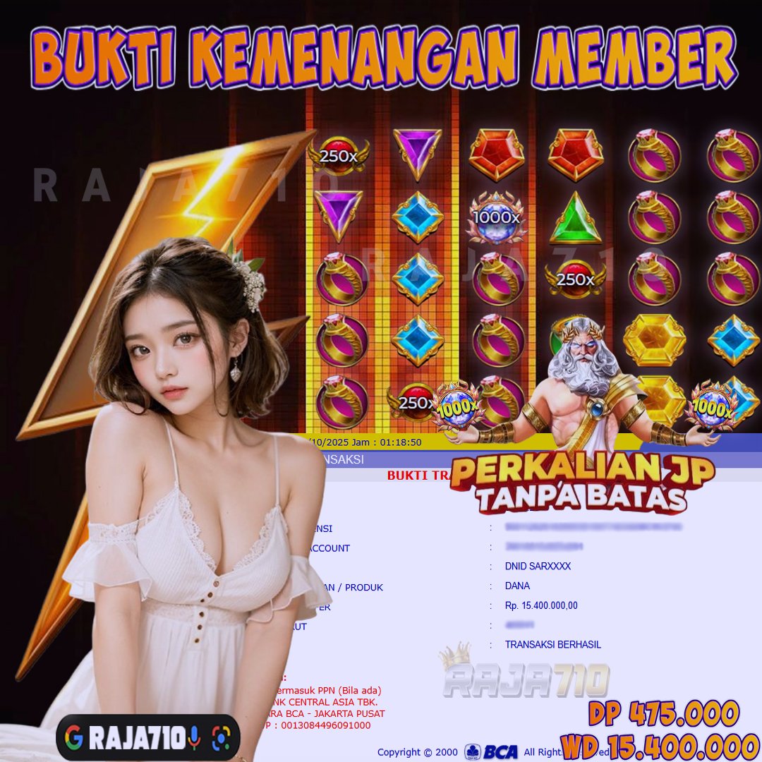 ReGoft5's tweet image. PENDATANG BARU DI JAMIN WEDEEH 100%
🗓️Tanggal : 20 OKTOBER 2025 
🌐Ketik di google : RAJA710
Min DP : 10.000 | Min WD : 25.000
#raja710 #rtp #qris #Liverpool