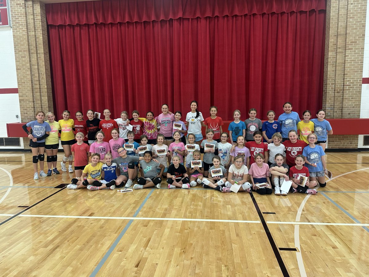 thankful to be able to work with these little volleyball stars for the past 6 weeks🌟 the future is looking bright for NC volleyball❤️ <a href="/LadyKnightVBALL/">Lady Knights Volleyball</a>
