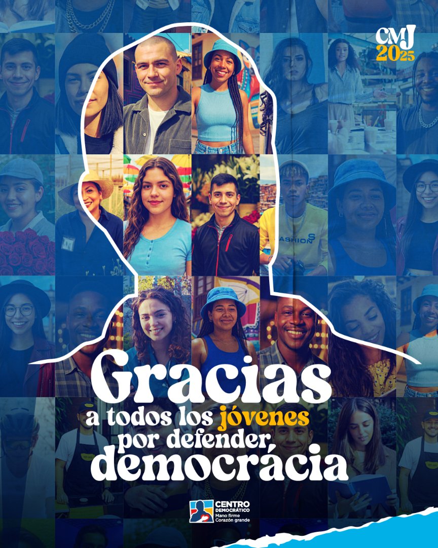 ✨ El Centro Democrático arrasa en las elecciones de los Consejos Municipales de la Juventud ✨

Los resultados de hoy confirman un hecho contundente: el Centro Democrático fue el gran ganador en las votaciones juveniles en todo el país.

Con 85.015 votos, el partido duplicó la