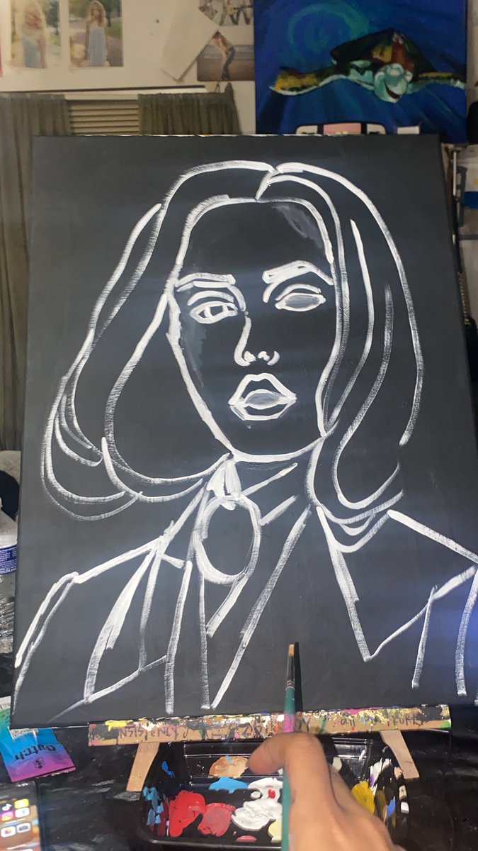 92sturdy's tweet photo. “Beautiful lady I put u in chrome heart 😌” #outline #artist #newpainting #weworking #inmyworld https://t.co/Psh4uBcQ6k